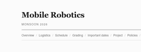 The Mobile Robotics course site